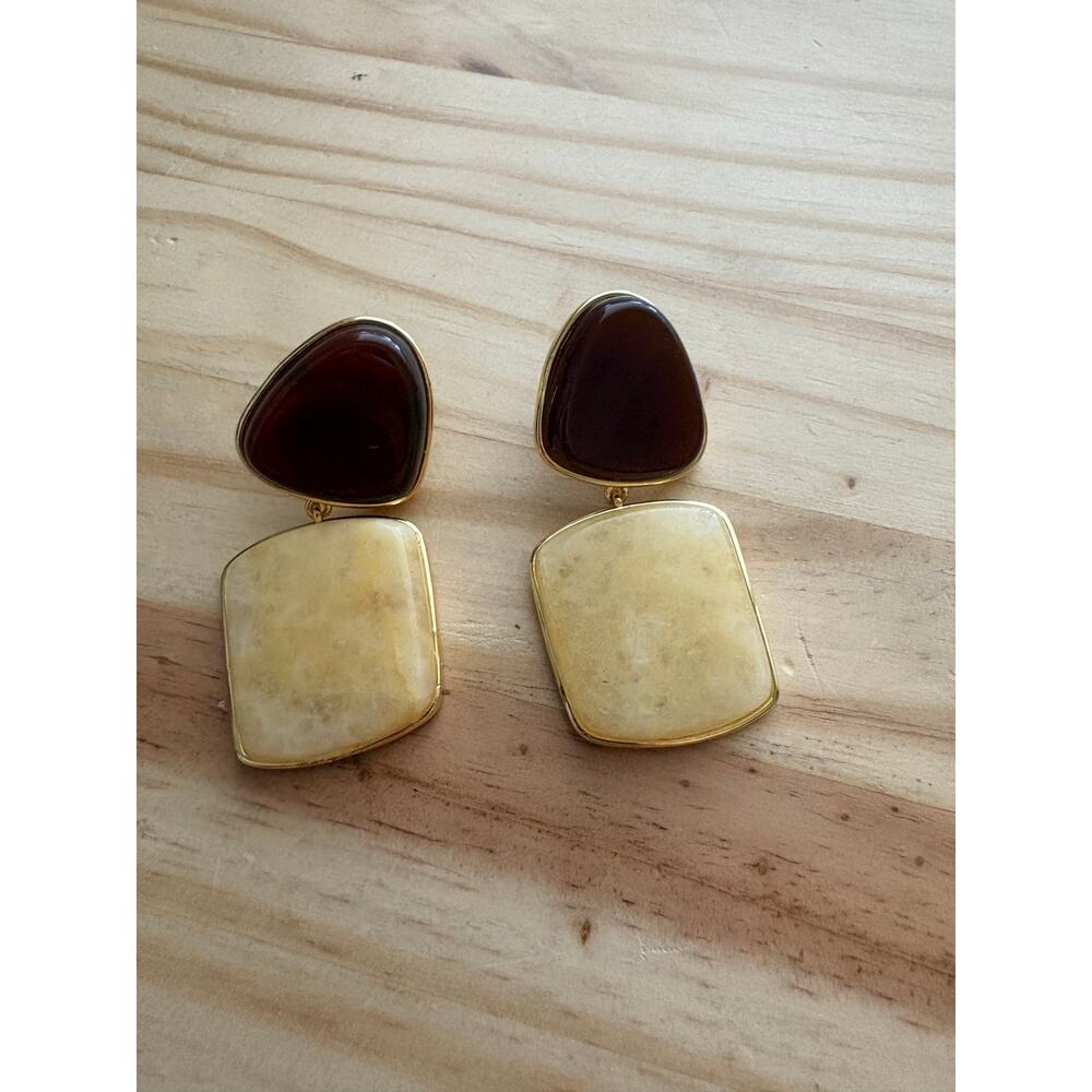Tuckernuck Butter Yellow and Winetasting Ainsley Earrings - Picture 2 of 6